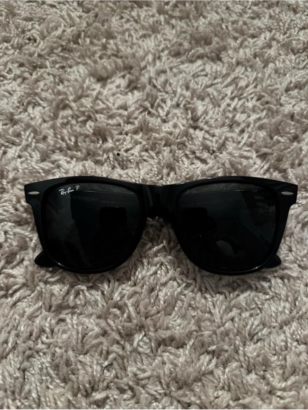 Ray-Ban Black Wayfarer Polarized Sunglasses - Men's